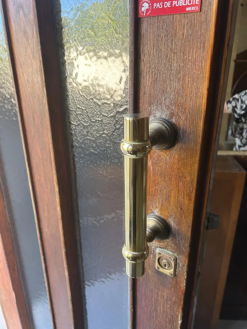 Porte entree bois vitree
